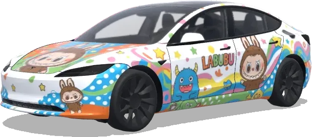 Labubu – Tesla Model 3 wrap