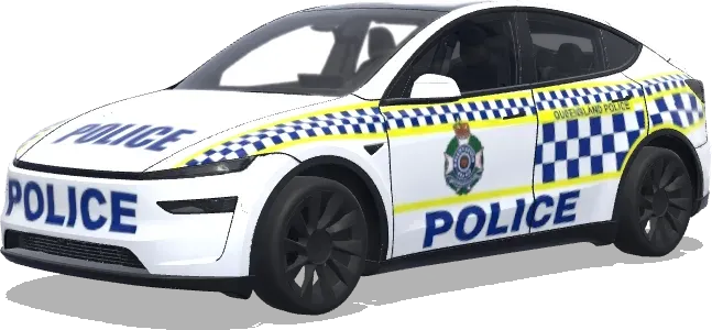 Policía Queensland (queensland police car) – wrap para Tesla Model Y