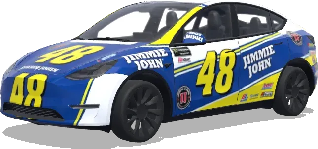 NASCAR Jimmie Johnson 48 (Jimmie John 48 car nascar) – wrap para Tesla Model Y