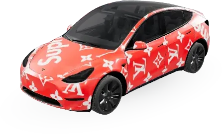 Louis Vuitton Supreme (Louis Vuitton (Supreme)) – Tesla Model Y Wrap