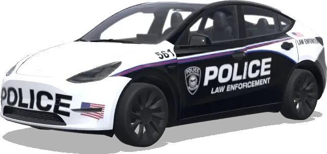 미국 국기 경찰 래핑 – 테슬라 Model Y 랩핑