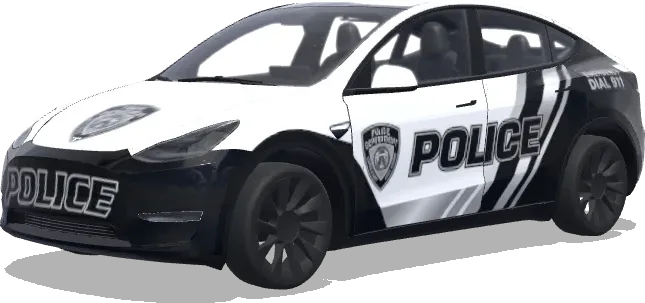 Black and White Police – Tesla Model Y wrap