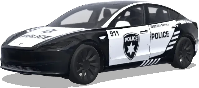 Stern der Autobahnpolizei – Tesla Model 3 Wrap