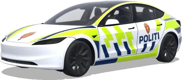 ノルウェー警察車両 (Norwegian police) – テスラ Model 3 ラッピング