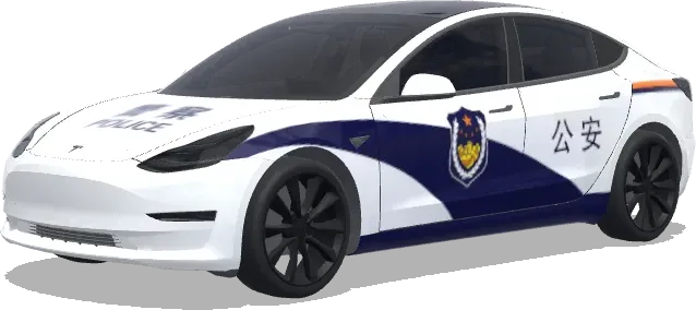 Chinese police car – Tesla Model 3 wrap