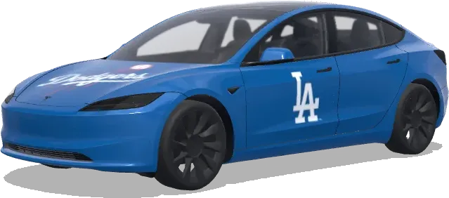 Los Angeles Dodgers – Tesla Model 3 wrap