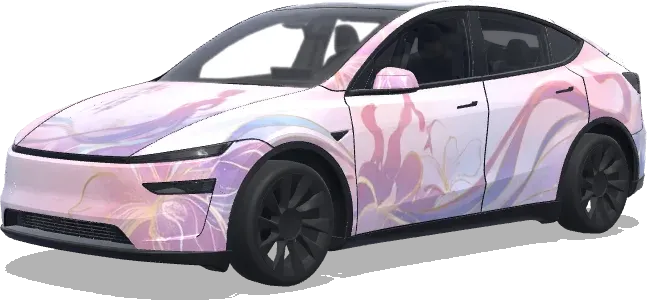 女人 – テスラ Model Y ラッピング