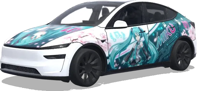 Хацунэ Мику (Miku Hatsune) – оклейка Tesla Model Y