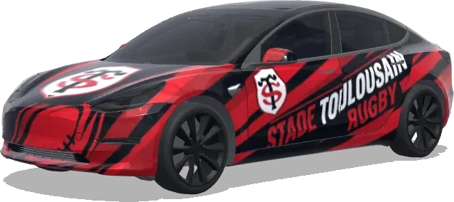 图卢兹橄榄球(Sport Stade Toulousain rugby) – 特斯拉 Model 3 涂装