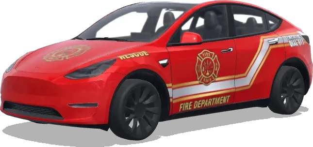 Fire Department Red – Tesla Model Y wrap