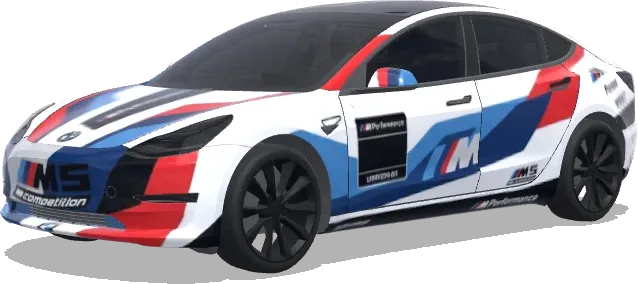BMW M5 F90 (bmw m5 f90) – wrap para Tesla Model 3