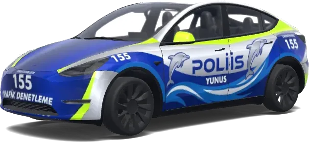 Turkish Dolphin Police – Tesla Model Y wrap