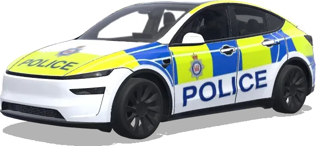 Policía UK Jam Sandwich (uk police jam sanwhich livery) – wrap para Tesla Model Y