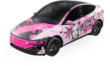 브리트니 비치 (britney b*tch) – 테슬라 Model Y 랩핑