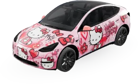 헬로 키티 (hello kitty) – 테슬라 Model Y 랩핑