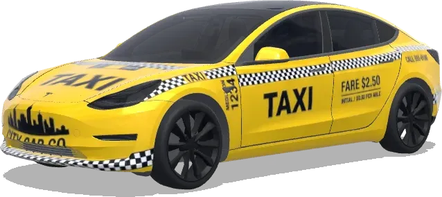 Compagnie de taxis City Cab – covering Tesla Model 3