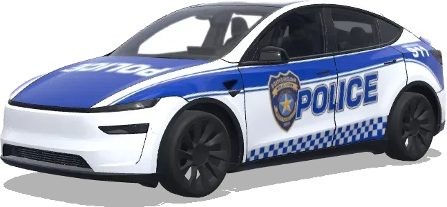 Синяя звезда: полицейская оклейка – оклейка Tesla Model Y