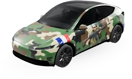 Armée française (armée française) – covering Tesla Model Y