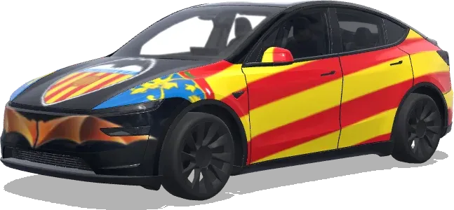 Valencia CF – wrap para Tesla Model Y