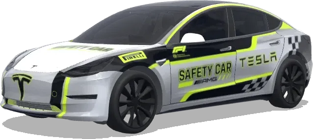 F1 Safety Car Tesla (f1 safety car design with tesla wording) – Tesla Model 3 Wrap