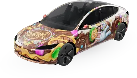 チョコレート工場 (Chocolate Factory) – テスラ Model 3 ラッピング