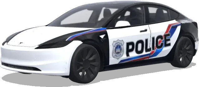 Blue Red Stripe Police – Tesla Model 3 wrap