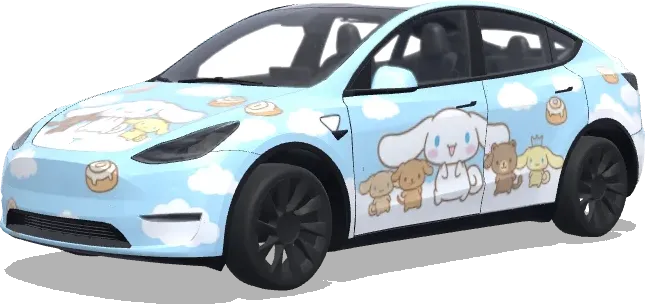 Cinnamoroll – Tesla Model Y wrap