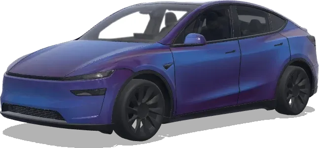 Caméléon Bleu Violet Mat (chameleon blue purple matte) – covering Tesla Model Y