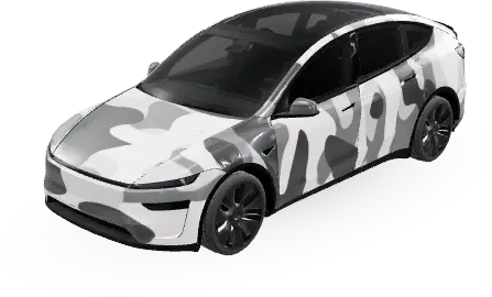 Белый камуфляж (White Camo Wrap) – оклейка Tesla Model Y L