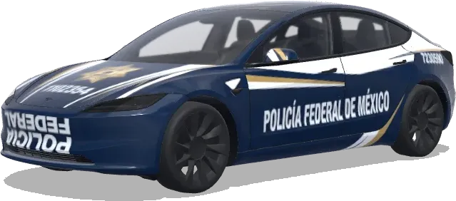 Policia Federal de Mexico – Tesla Model 3 wrap