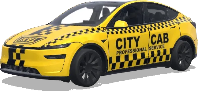 Checkered Taxi – Tesla Model Y wrap
