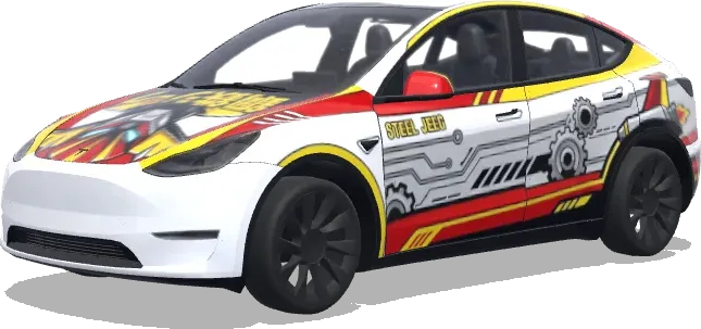 Steel Jeeg – Tesla Model Y wrap