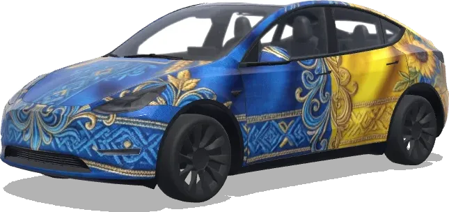 向日葵花丝 – 特斯拉 Model Y 涂装