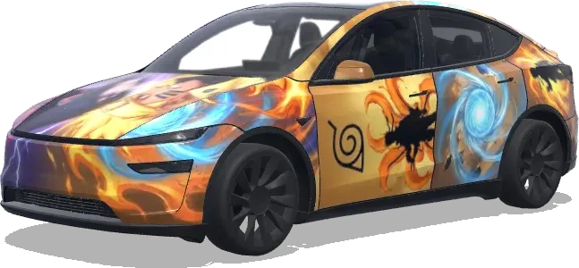 Naruto contre Sasuke (Naruto vs saske) – covering Tesla Model Y