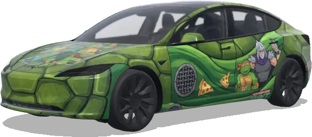 ninjia turtle – Tesla Model 3 wrap