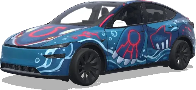 포켓몬 가이오가 (Kyogre from pokemon) – 테슬라 Model Y 랩핑