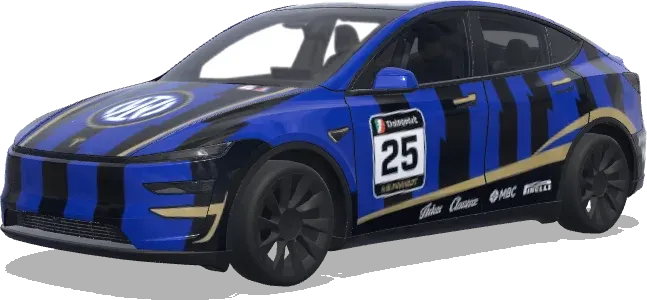 Inter Milan Racing (赛车,国米风格,需要包含最新国米队标) – covering Tesla Model Y
