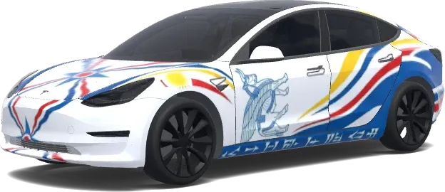 Assyrian White – Tesla Model 3 wrap