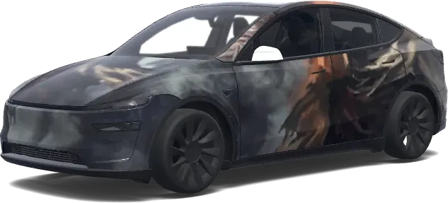 Schattendrachen-Folierung – Tesla Model Y Wrap