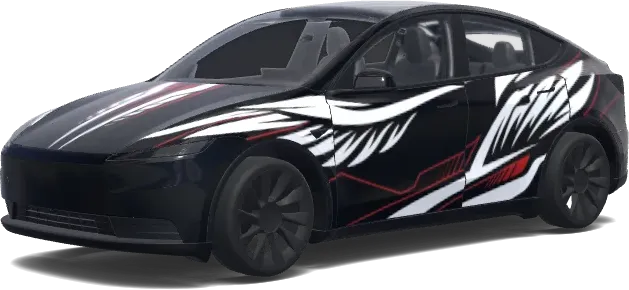 Istanbul Black Satin – Tesla Model Y wrap