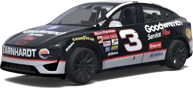Dale Earnhardt Sr. Negro – wrap para Tesla Model Y