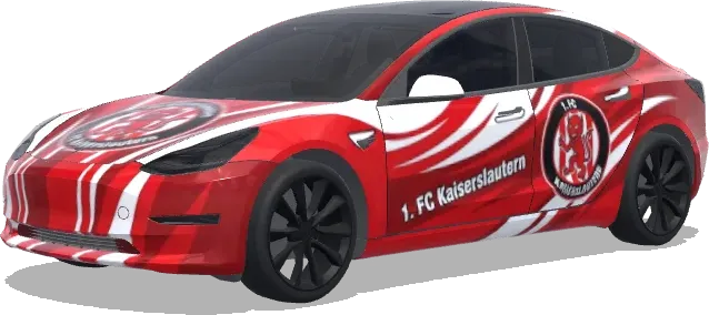 1. FC Kaiserslautern – wrap para Tesla Model 3