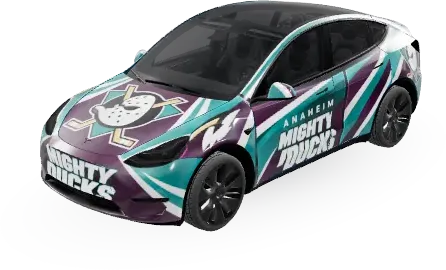 アナハイム・ダックス (Anaheim Ducks) – テスラ Model Y ラッピング