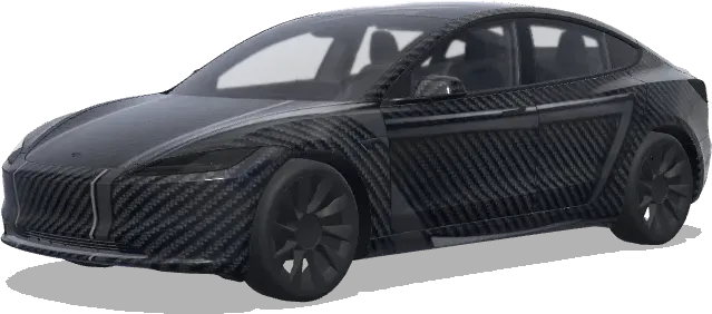 Fibra de carbono racing (carbon fiber racing) – wrap para Tesla Model 3