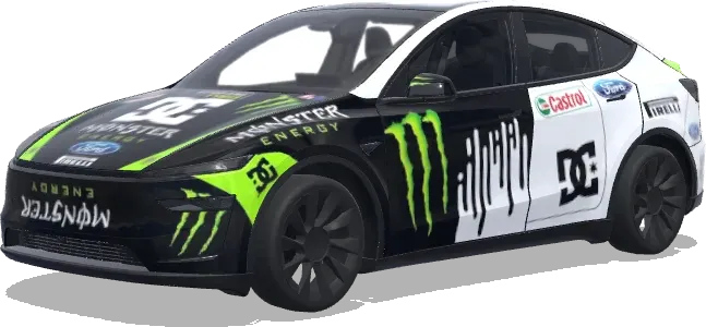 Subaru WRX STi Gymkhana – оклейка Tesla Model Y
