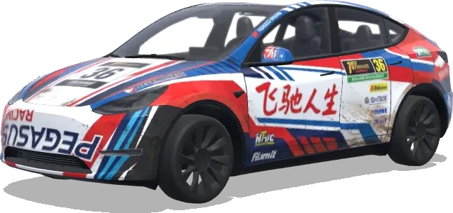 飛馳人生電影中的張弛的賽車的塗裝 – 特斯拉 Model Y 塗裝