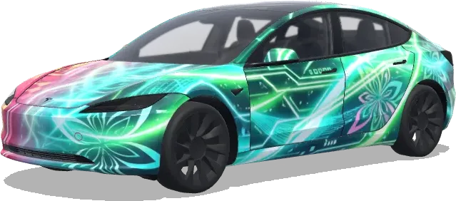 Miku Teto Fusion – Tesla Model 3 wrap