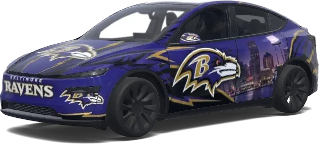볼티모어 레이븐스 (Baltimore Ravens.) – 테슬라 Model Y 랩핑