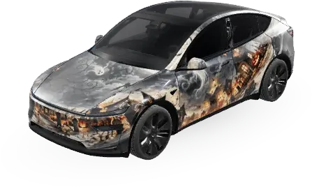 ホーンテッド ホロウ (Haunted Hollow: Tiny Planet of Terror) – テスラ Model Y ラッピング