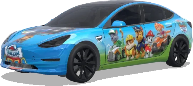 Paw Patrol (add paw patrol) – Tesla Model 3 Wrap